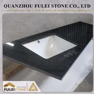 high gloss china pure absolute black granite countertop