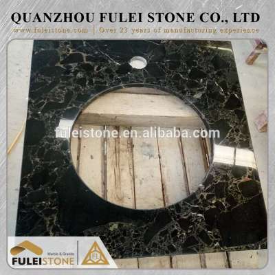 Athen black portoro marble bathroom vanity tops