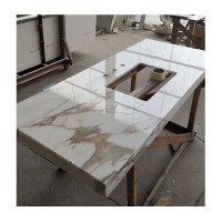 Calacatta Natural Stone Luxury Dining Table Marble Tops